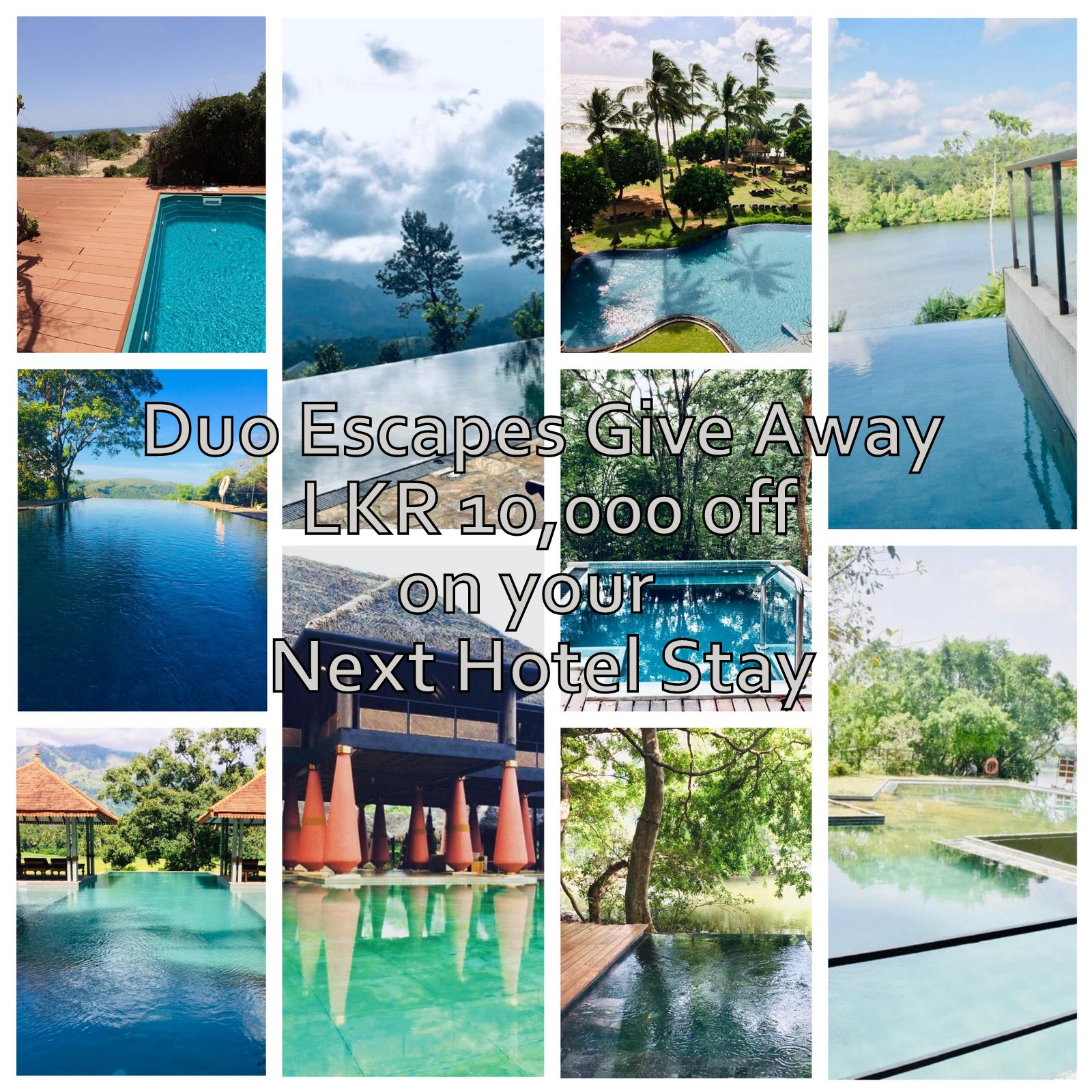 Duo Escapes Give Away: Enjoy LKR 10,000 off on your Next Hotel Stay!